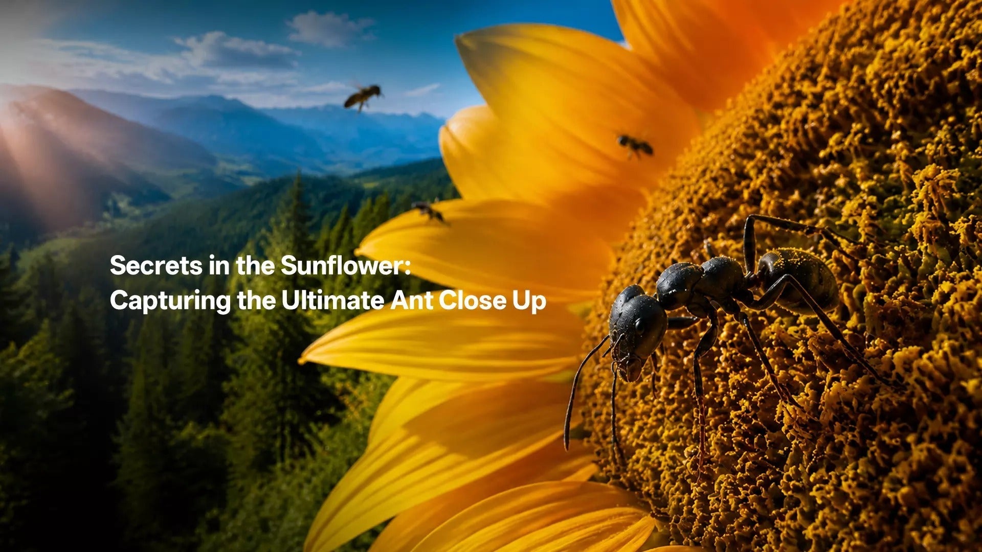 Secrets in the Sunflower: Capturing the Ultimate Ant Close Up
