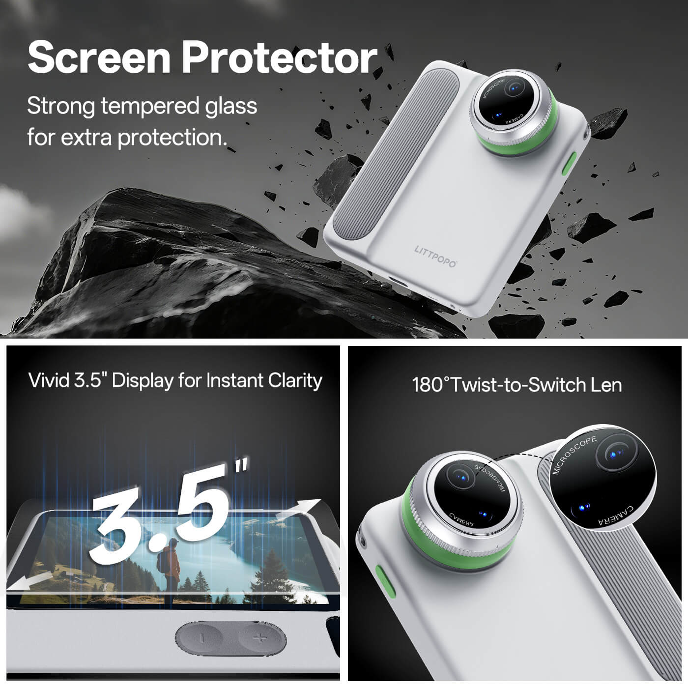 Christmas Gift | MicroCam X1 | 4K Pocket Microscope Camera for Outdoor Exploration